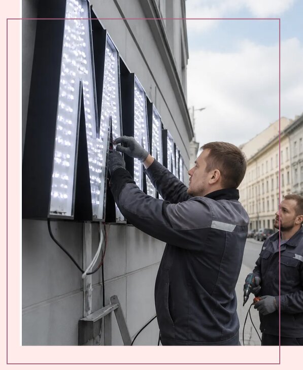 Изготовление и монтаж светодиодных LED вывесок в Моршанске
